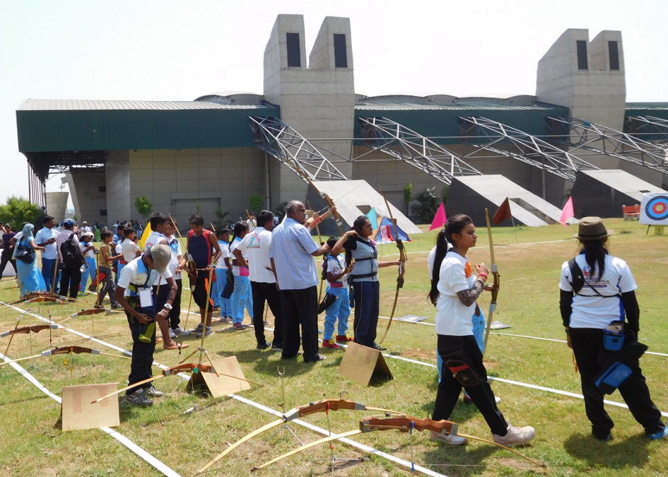Ambedkar national games india,shooting,crossbow